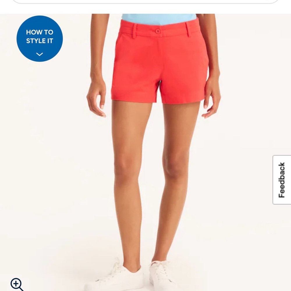 NWT Nautica Women's Bright Cherry 4” Shorts Size 12
